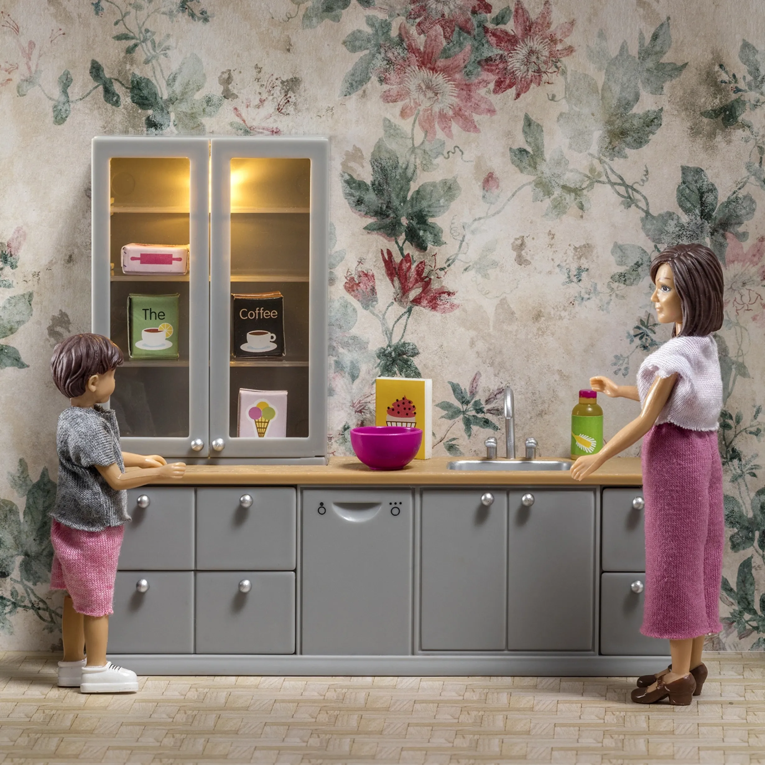 LUNDBY DOCKHUSMÖBLER KÖK DISKHO & DISKMASKIN MED BELYSNING