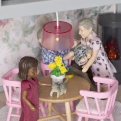 LUNDBY DOCKHUSMÖBLER MATGRUPP LJUSROSA